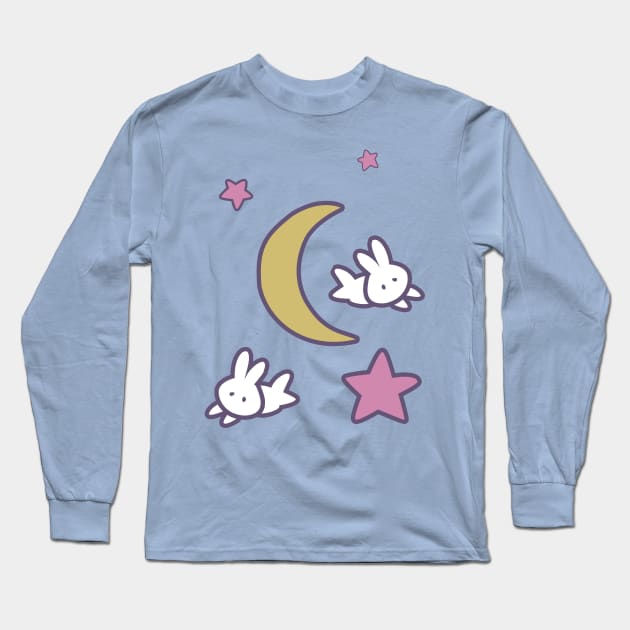 Sailor Moon Usagi Stars Bunny Moon Tshirt Long Sleeve T-Shirt by adorpheus